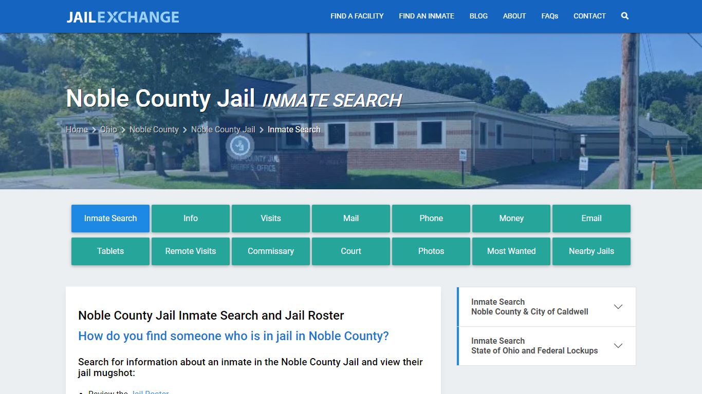 Inmate Search: Roster & Mugshots - Noble County Jail, OH